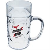50oz Clear Styrene Plastic German Beer Mug