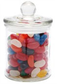 65gm Jelly Bean Mixed Colours Apothecary Jar