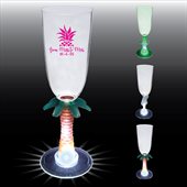7oz Clear Acrylic Plastic Novelty Light Up Stem Champagne Glass