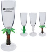 7oz Clear Acrylic Plastic Novelty Stem Champagne Glass