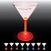 7oz Clear Acrylic Plastic Standard Light Up Stem Martini Glass