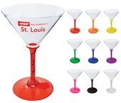 7oz Clear Acrylic Plastic Standard Stem Martini Glass