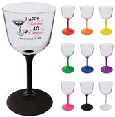 7oz Clear Acrylic Plastic Standard Stem Wine Glass