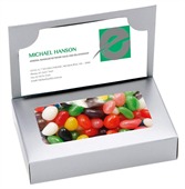 80gm Jelly Beans Mixed Colours Business Card Box