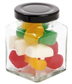 80gm Mixed Lollies Small Square Glass Jar