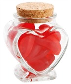 80gm Red Lips Glass Heart Jar