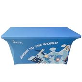8ft Open Back Stretch Full Colour Tablecloth