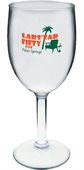 8oz Clear Acrylic Plastic Stemmed Wine Glass