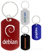 Aluminium Dog Tag Keyring