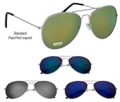 Aviator Colour Mirrored Lens Sunglasses