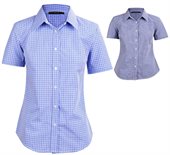 Baily Ladies Multi-Tone Check Short Sleeve Shirt