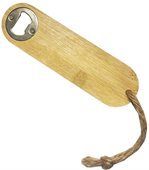 Bamboo Bottle Opener With Rope Handle