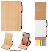 Bamboo Desk Jotter With Phone Stand