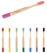 Bamboo Small Round Colourful Handle Toothbrush