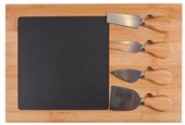 Bamboo & Steel Entertainer Cheese Board Set