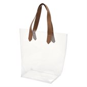 Beaumont Leatherette Handled Clear Bag