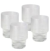 Bellisimo Ribbed Glass Tumbler Set