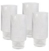 Bellisimo Ribbed Highball Glass Set