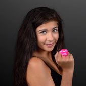 Big Flashing LED Pink Gem Ring