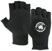 Black Fingerless Knit Gloves