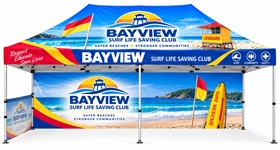 Branded Pop Up Marquee 6m x 3m With Back And Side Wall
