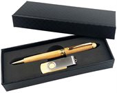 Burst Bamboo Pen & 16GB USB Gift Set
