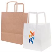 C4A XSmall Flat Handle Kraft Paper Bag
