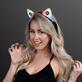 Cats Ears Headband With Multicolour LED Glow