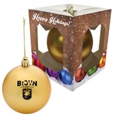 Christmas Tree Round Ornament With Gift Box