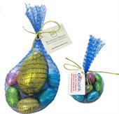 Coloured Mesh Bag With Easter Eggs