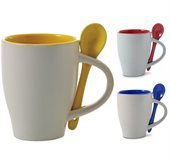Coloured Mug & Spoon