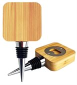 Combo Bamboo Wine Stopper & Opener