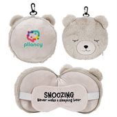 Comfort Pals Bear Pillow With Sleep Mask