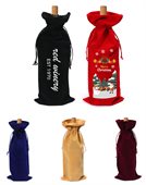Cortessa Drawstring Velvet Wine Bottle Bag