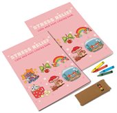 Custom A5 Colouring Book With Crayons