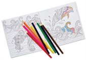 Deluxe Adult Colouring Book & 8 Pencil Set