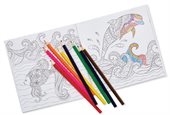 Deluxe Custom Cover Adult Colouring Book & 8 Pencil Set