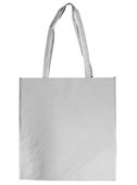 E1L White Paper Bag No Gusset With PP Handles