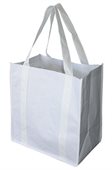 E1P Large White Eco Shopper With PP Handles