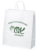 E1V Large Vertical White Eco Shopper With Twisted Paper Handles