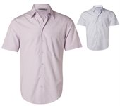 Eli Mens Mini Check Short Sleeve Shirt