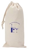 Estate Canvas Drawstring Wine Gift Bag