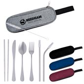 Everly Stainless Steel Cutlery & Straw Set