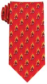Flaming Chilli Peppers Polyester Tie