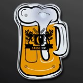 Flashing LED Beer Mug Badge