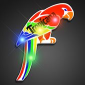 Flashing LED Parrot Badge