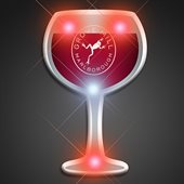 Flashing LED Wine Glass Badge