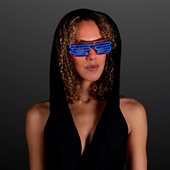 Flashing Red And Blue Wire Glow Shades