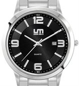 Fontaine Mens Black Face Watch