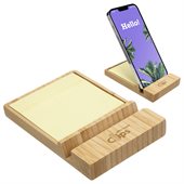 FSC Certified Bamboo Sticky Note Dispenser with Phone Holder